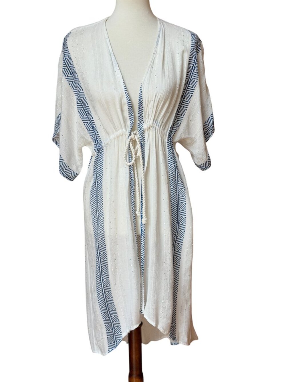 Blue Island Small Blue & White Swim Coverup